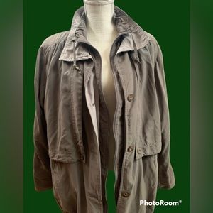 CYCLONE UTEX trench raincoat olive green,used SZ XL utility